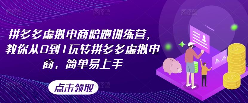 拼多多虚拟电商陪跑训练营，教你从0到1玩转拼多多虚拟电商，简单易上手-数码之翼