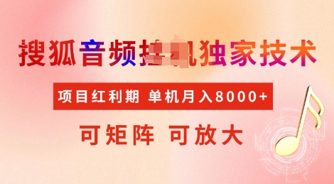 全网首发搜狐音频挂JI独家技术，项目红利期，可矩阵可放大，稳定月入8k【揭秘】-数码之翼