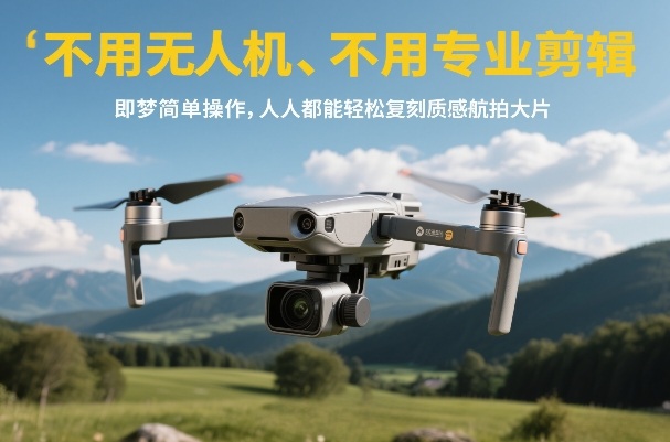 不用无人机、不用专业剪辑，即梦简单操作，人人都能轻松复刻质感航拍大片-数码之翼