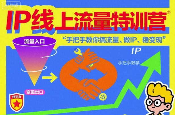 IP线上流量特训营，手把手教你搞流量、做IP、稳变现-数码之翼