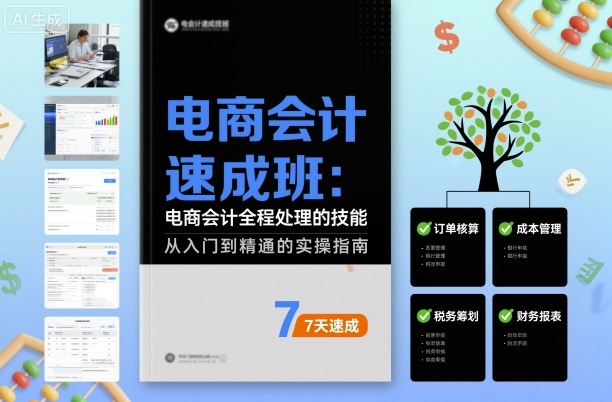 电商会计速成班，电商会计全程处理的技能-数码之翼