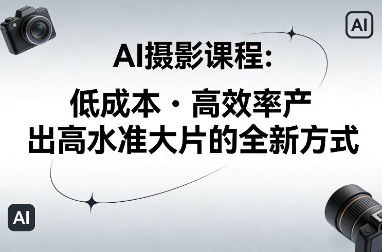 AI摄影课程,低成本高效率产出高水准大片的全新方式-数码之翼