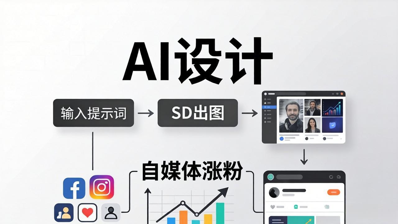 人人都是AI设计师：SD出图+自媒体涨粉一站教学，告别图文素材焦虑，AI设计让你轻松避开内卷-数码之翼