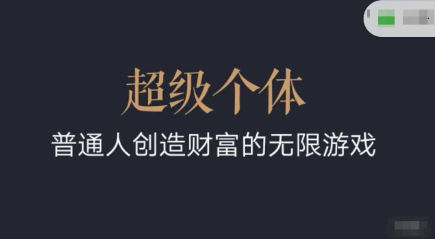 超级个体2024-2025翻盘指南，普通人创造财富的无限游戏-数码之翼