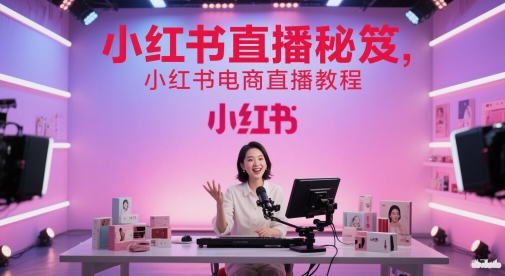 小红书直播秘笈,小红书电商直播教程-数码之翼