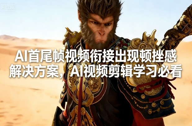 AI首尾帧视频衔接出现顿挫感解决方案,AI视频剪辑学习必看-数码之翼