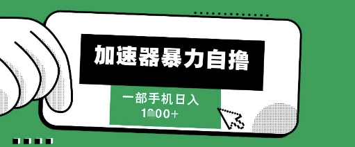 205新风口，加速器暴力自撸，单机日入1k+【揭秘】-数码之翼