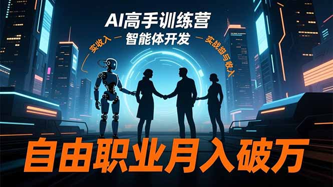 AI高手训练营3.0,ChatGPT,Midjourney,智能体开发,自由职业月入破万-数码之翼