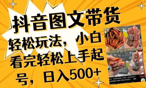 抖音图文带货已过时?那你不如仔细看看这个，小白看完轻松上手起号，日入500+不是梦【揭秘】-数码之翼