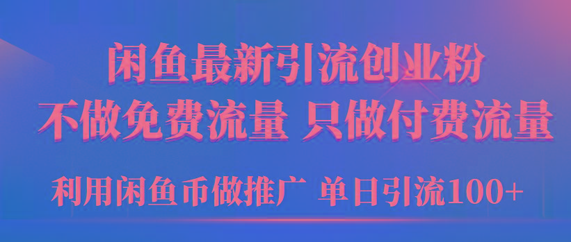 (9584期)2024年闲鱼币推广引流创业粉，不做免费流量，只做付费流量，单日引流100+-数码之翼