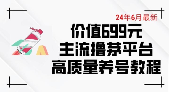 6月最新价值699的主流撸茅台平台精品养号下车攻略【揭秘】-数码之翼