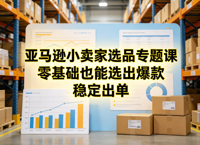 亚马逊小卖家选品专题课，零基础也能选出爆款，稳定出单-数码之翼