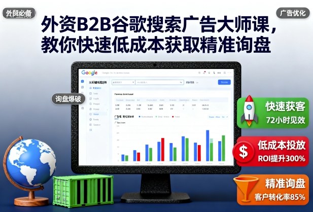 外资B2B谷歌搜索广告大师课，教你快速低成本获取精准询盘-数码之翼
