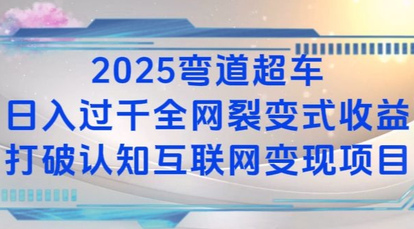 2025弯道超车日入过K全网裂变式收益打破认知互联网变现项目【揭秘】-数码之翼