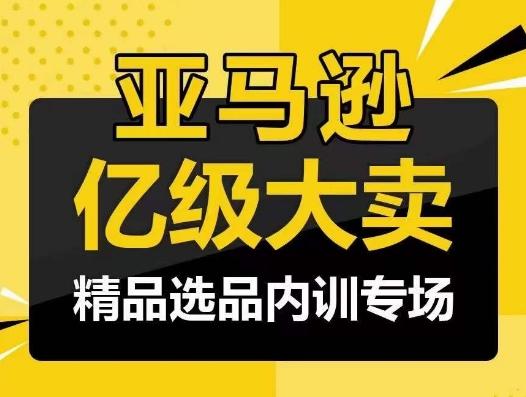 亚马逊亿级大卖-精品选品内训专场,亿级卖家分享选品成功之道-数码之翼
