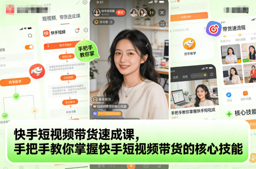 快手短视频带货速成课，手把手教你掌握快手短视频带货的核心技能-数码之翼