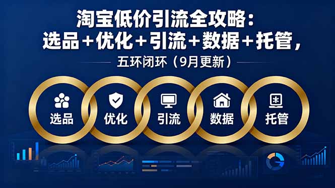 淘宝低价引流全攻略：选品＋优化＋引流＋数据＋托管，五环闭环(9月更新-数码之翼