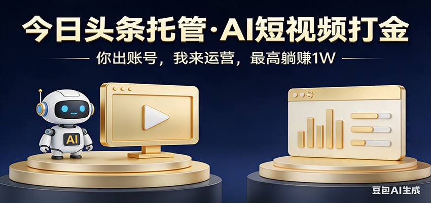 头条号AI托管，我提供作品，你提供账号，每天5分钟发布，小白躺赚3000+-数码之翼