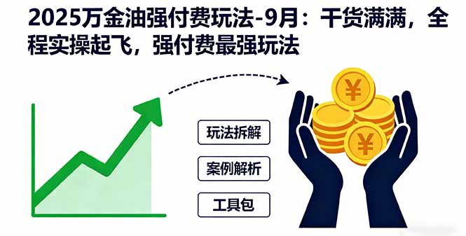 2025万金油强付费玩法-9月：干货满满，全程实操起飞，强付费最强玩法-数码之翼