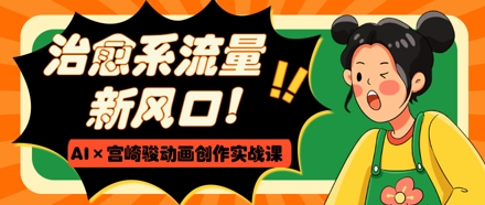 治愈系流量新风口,AI+宫崎骏动画创作实战课,从0到1打造爆款视频-数码之翼