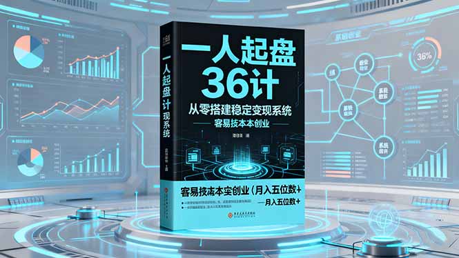 一人起盘36计：从零搭建稳定变现系统，实现低成本创业，月入五位数+-数码之翼