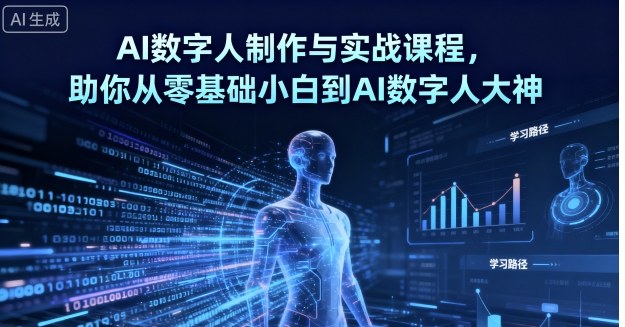 AI数字人制作与实战课程，助你从零基础小白到AI数字人大神-数码之翼