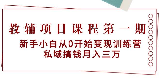 教辅项目课程第一期：新手小白从0开始变现训练营  私域搞钱月入三万-数码之翼