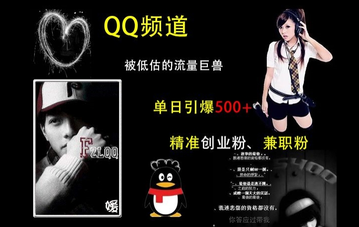 QQ频道：被低估的流量巨兽，单日引爆500+精准创业粉、兼职粉的引流秘籍-数码之翼