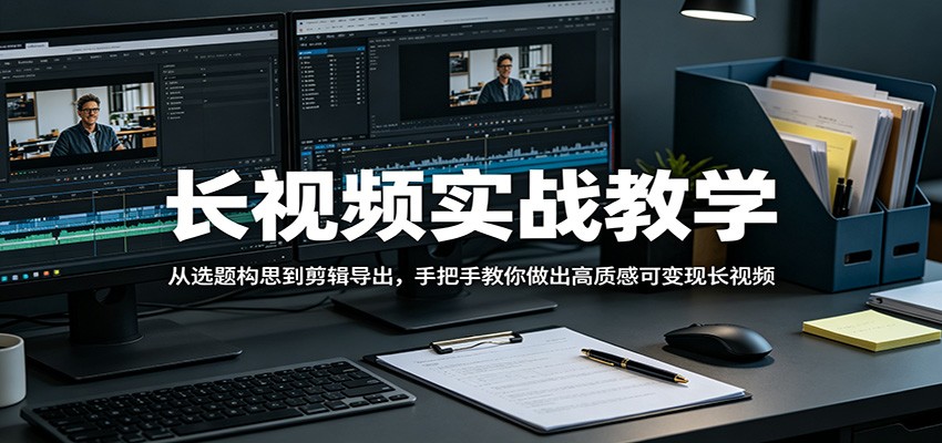 长视频实战教学，从选题构思到剪辑导出，手把手教你做出高质感可变现长视频-数码之翼