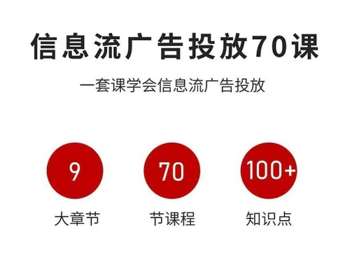 信息流广告投放实战70课，一套课学会信息流广告投放，迄今为止，最系统化教程-数码之翼