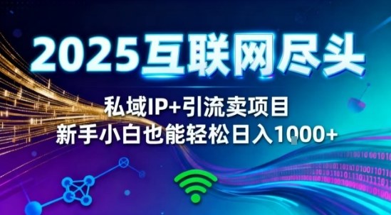2025网创尽头王炸项目！私域IP+精准引流，新手小白在家躺賺日入1k，零经验也能上手【揭秘】-数码之翼