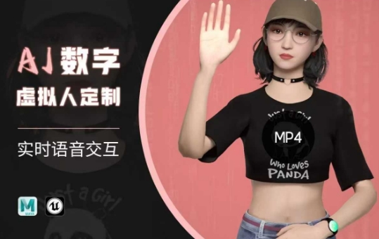 Ai数字人虚拟(智能体)实时语音交互特训营，​自行定制超写实角色AI数字人交互技术-数码之翼