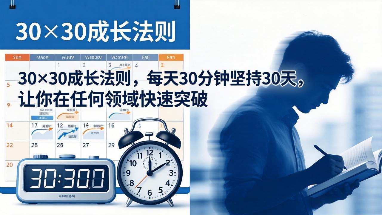 付费文章：30×30成长法则，每天30分钟坚持30天，让你在任何领域快速突破-数码之翼