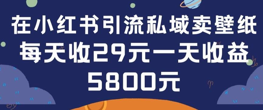 在小红书引流私域卖壁纸每张29元单日最高卖出200张(0-1搭建教程)【揭秘】-数码之翼