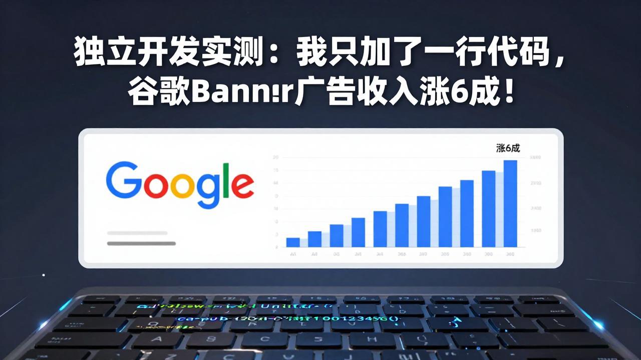 付费文章：独立开发实测：我只加了一行代码，谷歌Banner广告收入涨6成！-数码之翼