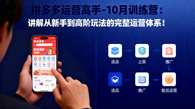 拼多多运营高手-10月训练营：讲解从新手到高阶玩法的完整运营体系！-数码之翼