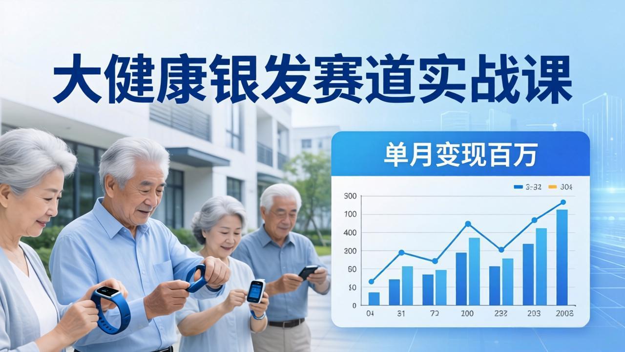 大健康银发赛道实战课:拆解视频号线索型 IP 单月变现百万逻辑,教你精准获客高效变现-数码之翼