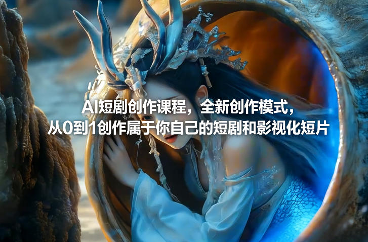 AI短剧创作课程，全新创作模式，从0到1创作属于你自己的短剧和影视化短片-数码之翼