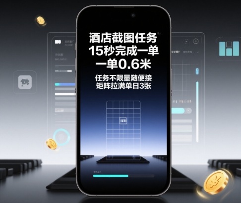 酒店截图任务,15秒完成一单,一单0.6米,任务不限量随便接,矩阵拉满单日3张【揭秘】-数码之翼