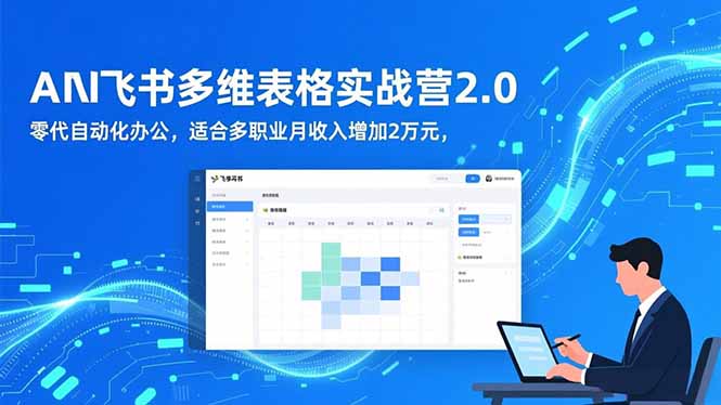 AI+飞书多维表格实战营2.0：零代码自动化办公，适合多职业月收入增加2万元-数码之翼