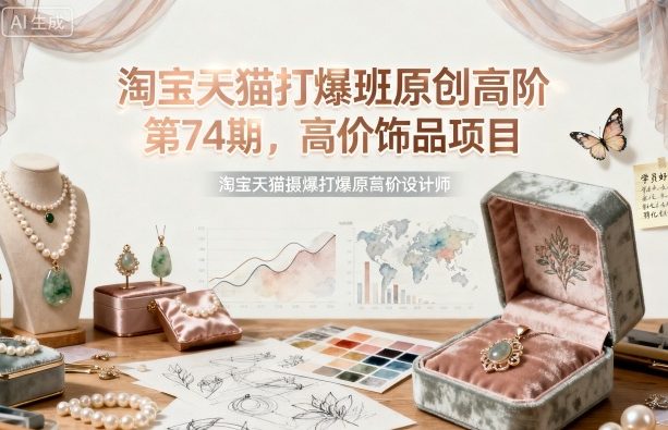淘宝天猫打爆班原创高阶第74期，高价饰品项目-数码之翼