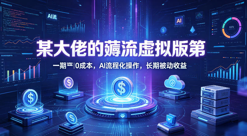 某大佬的薅流虚拟版第一期丨0成本，AI流程化操作，长期被动收益-数码之翼