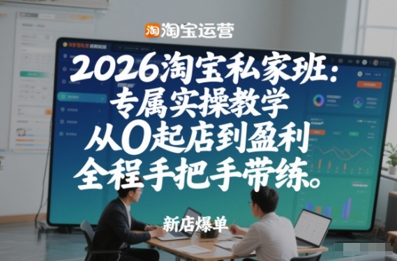 2026淘宝私家班:专属实操教学,从0起店到盈利,全程手把手带练(更新)-数码之翼