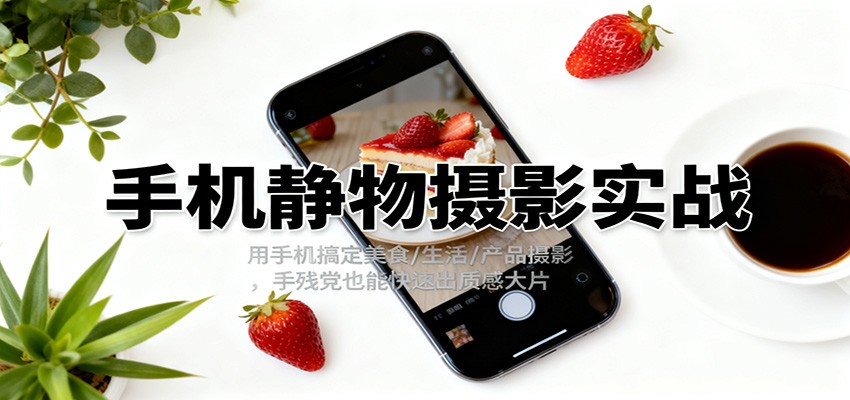 手机静物摄影实战，用手机搞定美食/生活/产品摄影，手残党也能快速出质感大片-数码之翼