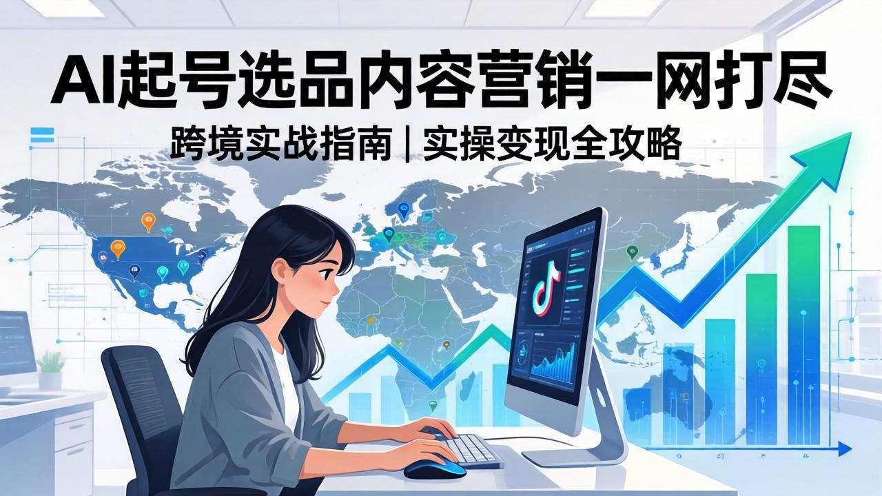 2026 TikTok 跨境AI实操：从零基础到变现全流程，AI起号选品内容营销一网打尽-数码之翼