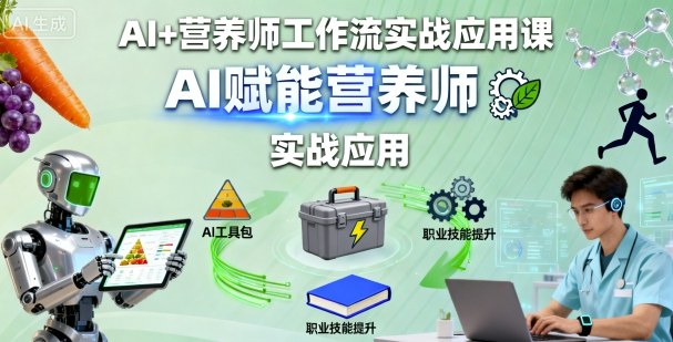 AI+营养师工作流实战应用课，AI赋能营养师-数码之翼