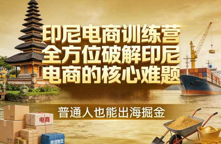 印尼电商训练营,全方位破解印尼电商的核心难题,普通人也能出海掘金-数码之翼