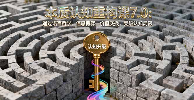 本质认知重构课7.0：通过语言哲学、信息博弈、价值交换，突破认知局限-数码之翼