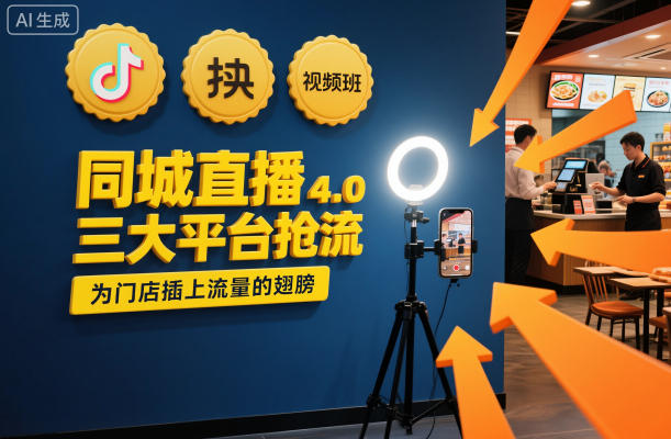 同城直播实操班4.0，三大平台抢流，为门店插上流量的翅膀-数码之翼