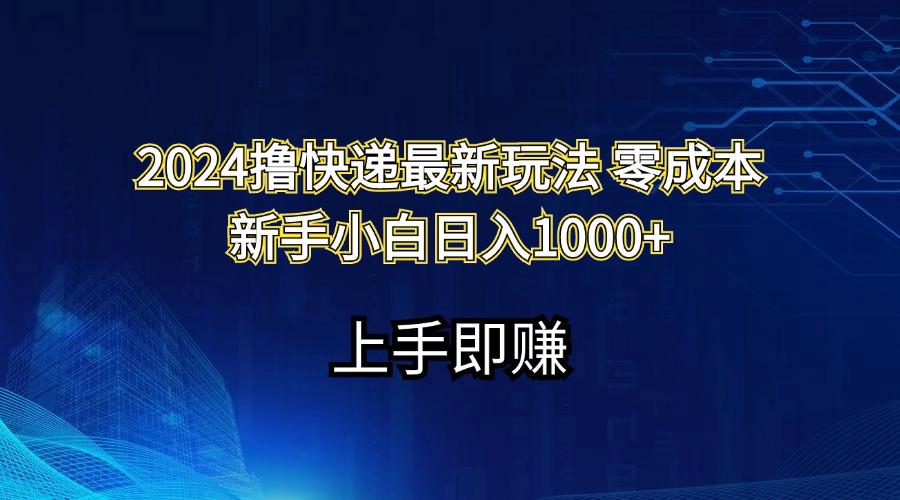 2024撸快递最新玩法零成本新手小白日入1000+-数码之翼